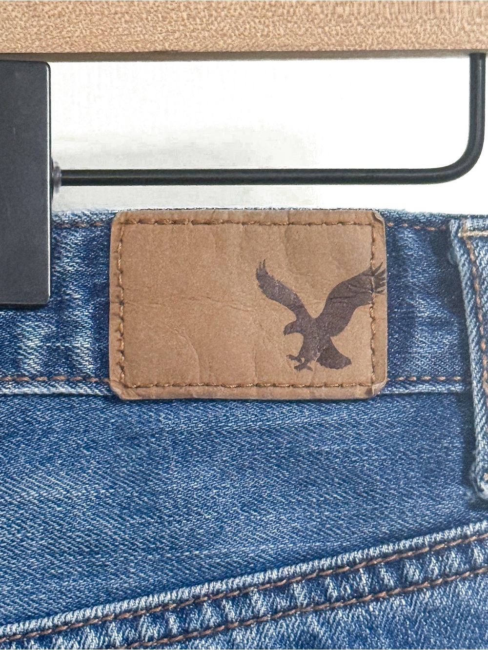 American Eagle Outfitters Embroidered Blue Denim Cutoff Shorts - Picture 13 of 17